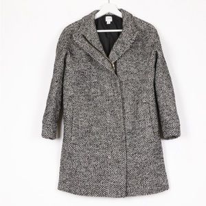 J. Crew Herringbone City Coat Wool